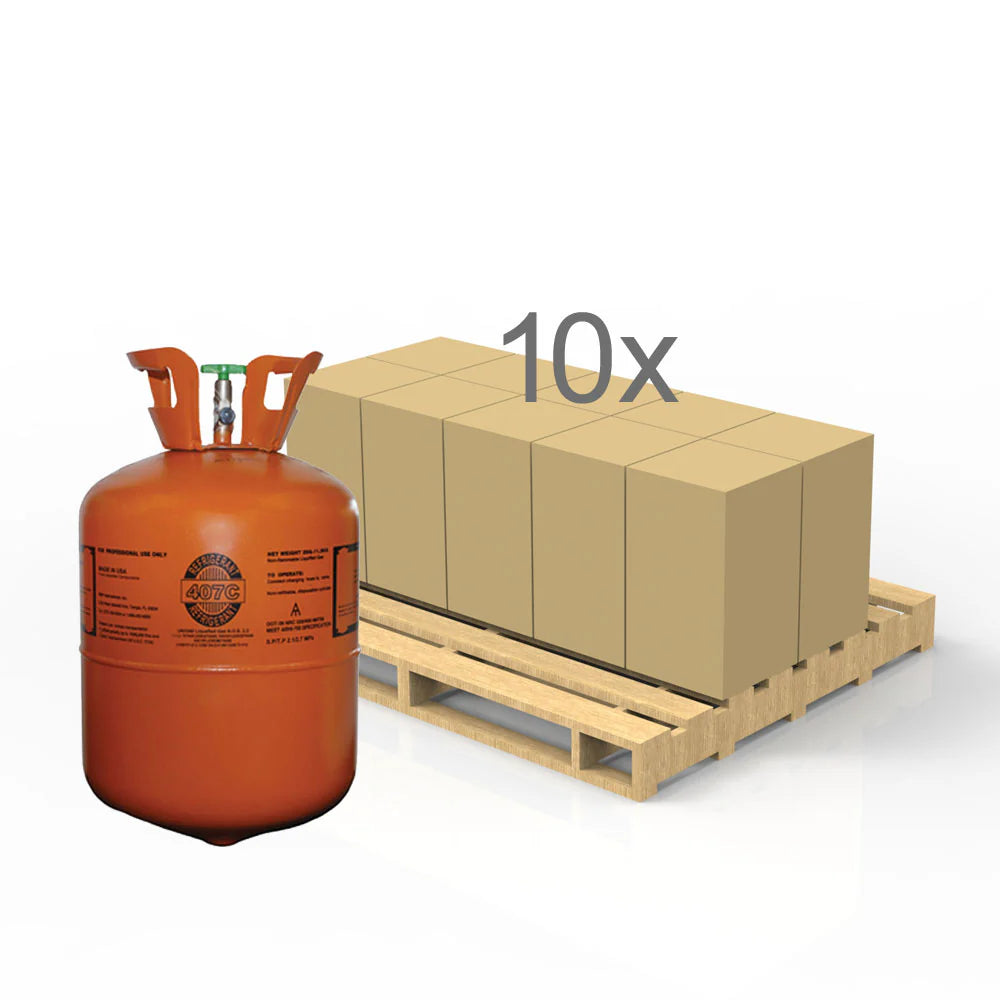 R407C Refrigerant 25 LB QTR PALLET (10 Cylinders)